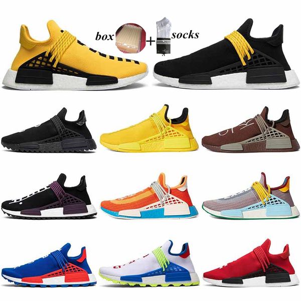 

with box 2021 human race extra eye men running shoes pharell williams bold orange nerd black white legacy purple mens womens sporst sneakers