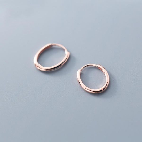 

hoop & huggie s925 sterling silver color korean fashion oval earrings for women girls daughter jewelry gift, Golden;silver