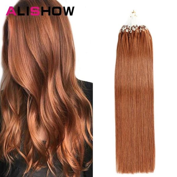 

alishow straight loop micro ring hair 1g/s 50g/pack 100% human micro bead links remy hair straight extensions #61 wmtuzx, Black