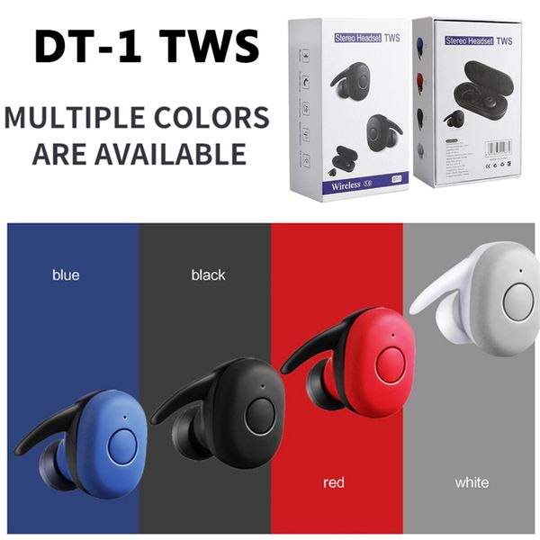 

портативный dt-1 tws bluetooth наушники беспроводная мини наушники stereo музыка встроенный микрофон авто сопряжение для iphone 12 мини 11 х