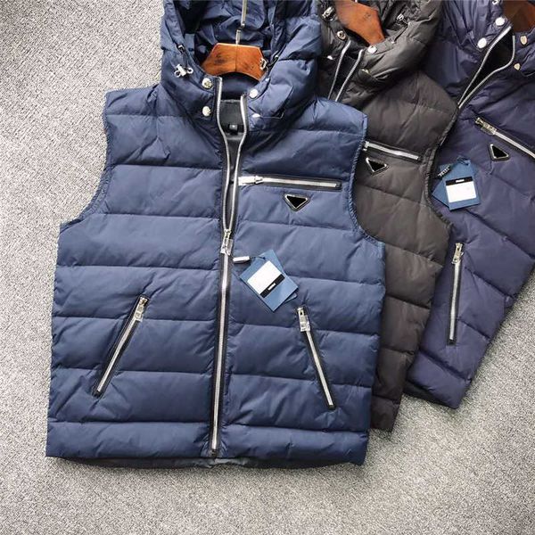 

mens jacket vest down hooded coat fashion windbreaker for men women warm thick coat vest with zippers jacket coat sleeveless, Black;brown