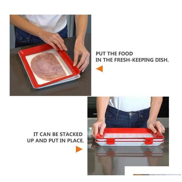 

vacuum preservation tray vacuum fresh-keeping tray food sealed crisper vacuum crisper storage container qylvua tore2010