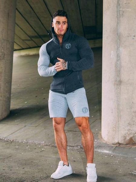 

2020 new summer new men's shorts casual suits sportswear mens clothing man sets pants male sweatshirt men brand clothing1, Gray
