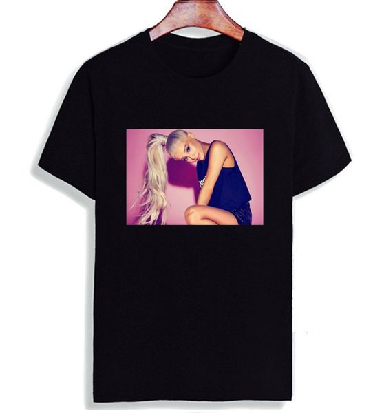 

t-shirt ariana grande 100% cotton t shirt o neck tshirt fashion wear 2020 tee shirt cool o neck sport hooded sweatshirt hoodie