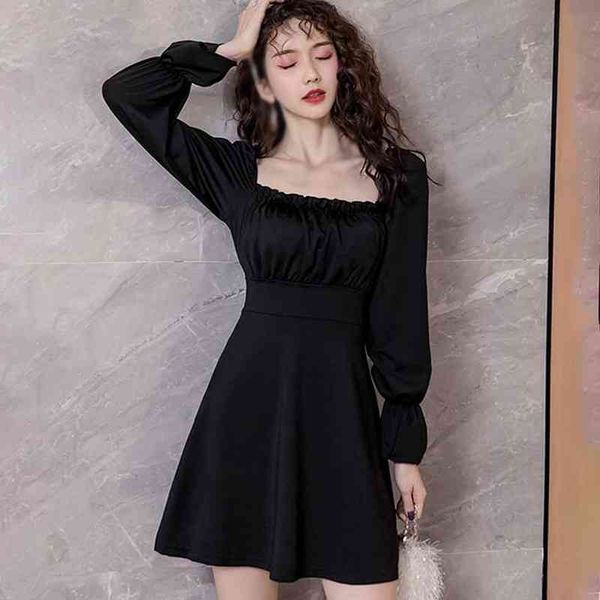 

spring autumn slim-fit bandage above knee dress women temperament square collar backless dress vestidos/, White;black