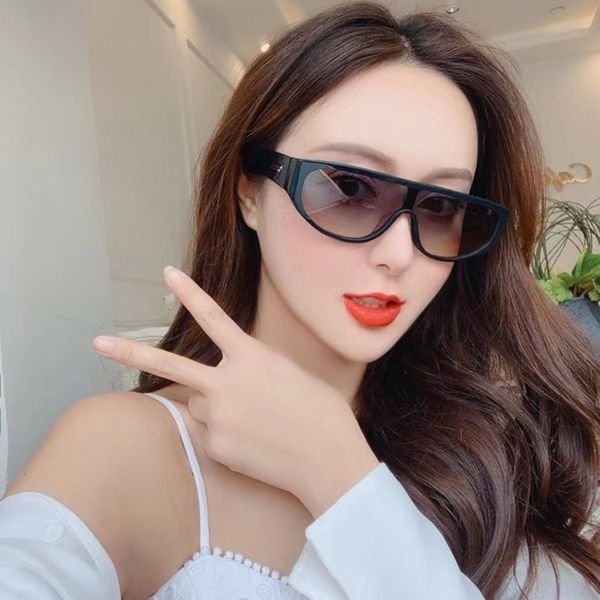 

2020 new sunglasses women's bv1027 net red one small frame sunglasses, White;black