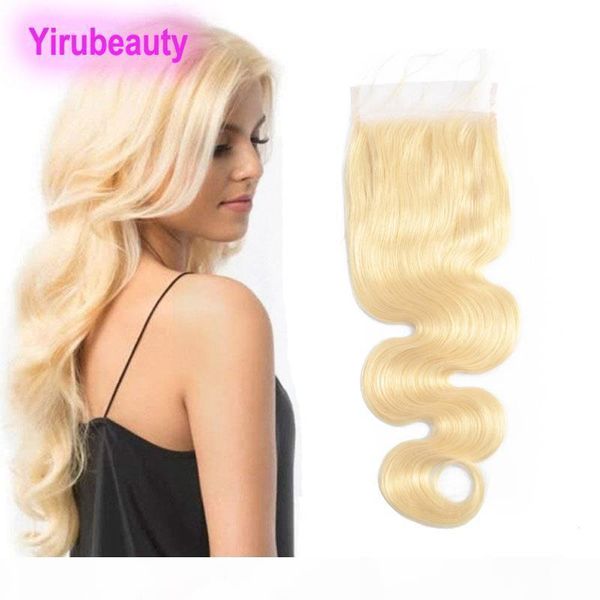 

indian virgin hair 4x4 lace closure 613# color body wave 4x4 lace closure 8-22inch 613#, Black;brown