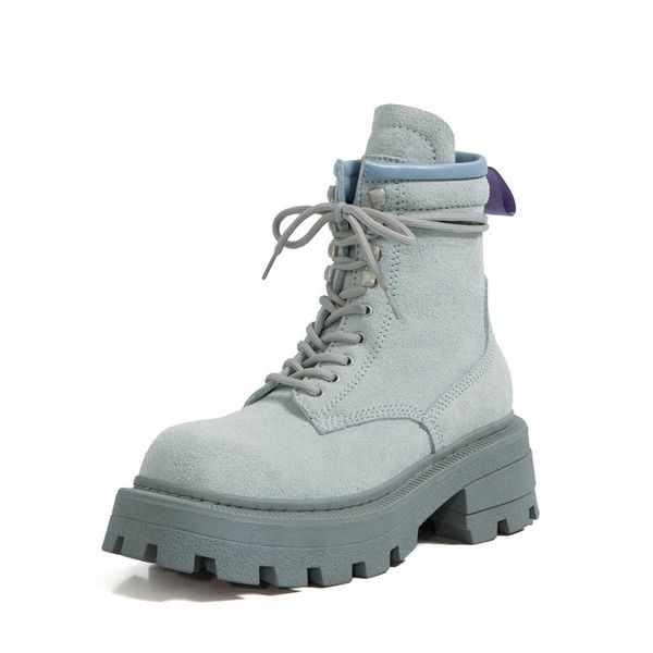 

2021 new female ankle high-heel real black white shoes woman fashions big-size riding boots 34-40 qmju