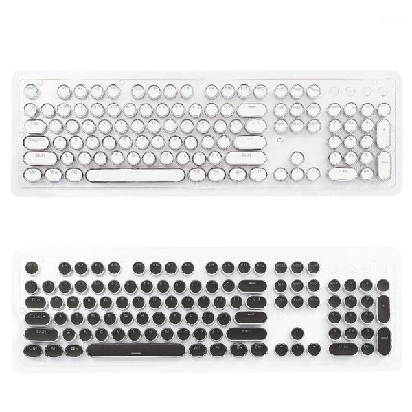 

keyboards 104 keys retro round keycaps double s diy steam punk steampunk typewriter for backlit classy player stylized1