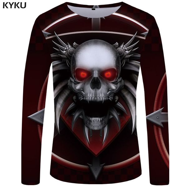 

brand skull long sleeve green bull head rock dragon anime japan 3d print shirts funny anime humor men clothing