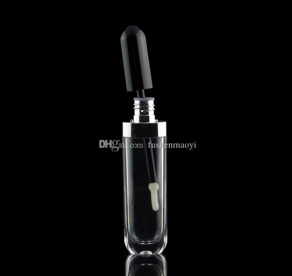 

8ml empty lip gloss tubes containers clear mini refillable lip balm bottles with lipbrush black lid for lip sa jllmqg lucky2005