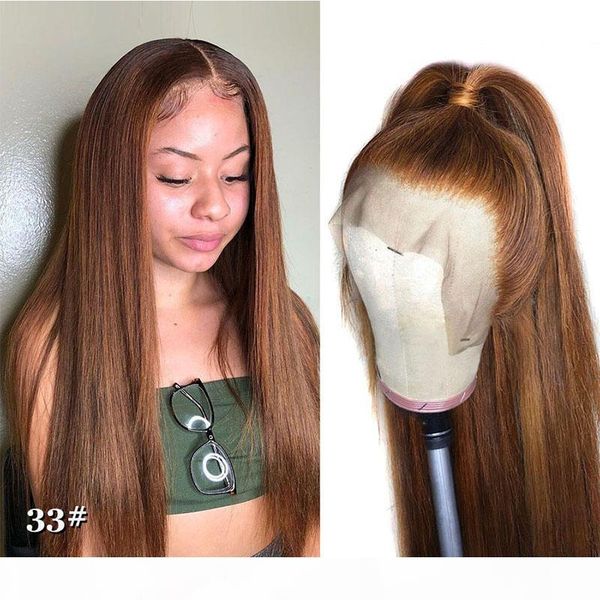 

dilys human hair wig brazilian remy hair 4x4 closure wig straight honey blonde color pre plucked bleached knots lace wigs, Black;brown