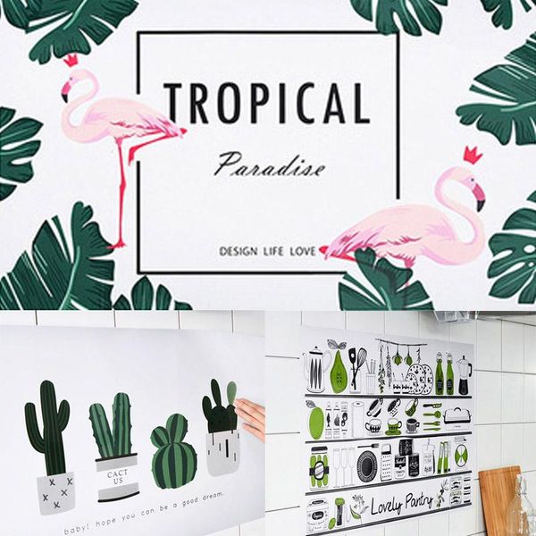 

kitchen fume wall oil-proof and waterproof stickers self adhesive high temperature resistance home stove aluminum foil sticker
