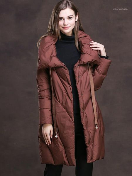 

white women's duck long jacket women down coat winter womens jackets 2020 fashion parka chamarras de mujer kj6601, Black