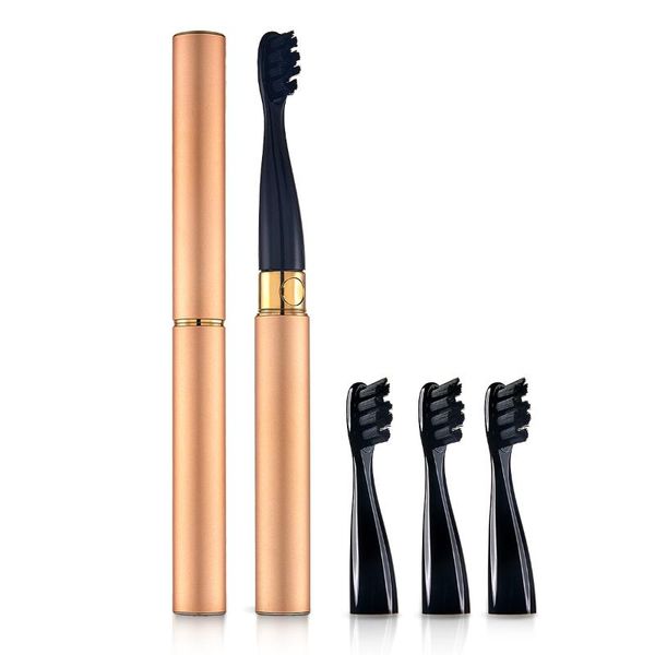 

oday portable sonic electric toothbrush eslim with 4 brush heads, deep whitening, waterproof ipx7, low noise and rechargeable