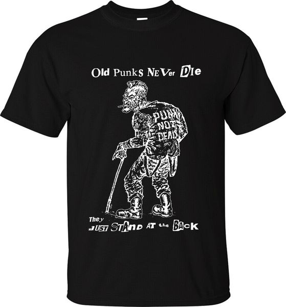 

t-shirt 'старый punks never die' up to 3xl punk rock прохладный tops майка спортивная с капюшоном hoodie