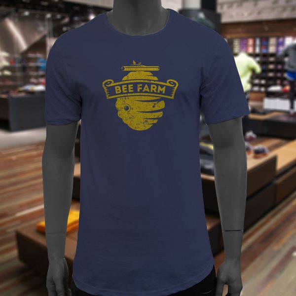 

новые топы мужской tshirt пасека улей мед природы wildlife honeycomb mens navy extended long дизайн толстовка с капюшоном толстовка мужчины