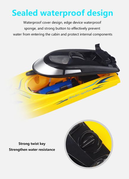 

2.4g remote control boat lasting for 20 minutes, high-speed rowing, summer watercraft, double-layer waterproof boy model toy