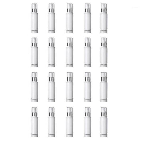 

20pcs 100ml spray bottle empty white plastic fine mist travel atomiser - refillable & reusable mini travel bottles1