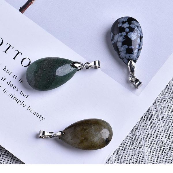

1pc fashion natural rock drop pendant love friendship couple decoration fashion trend gift pendant necklace qyljtp, Black