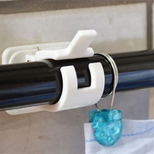 

storage shower rack adhesive curtain 1set curtains clamps railing holder organized bar rods towel hooks yxldch xhhair