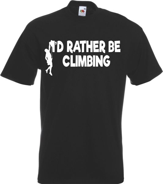 

new summer cool tee shirt i'd rather be climb t-shirt mountain rock adventure gift mens new sport hooded sweatshirt hoodie