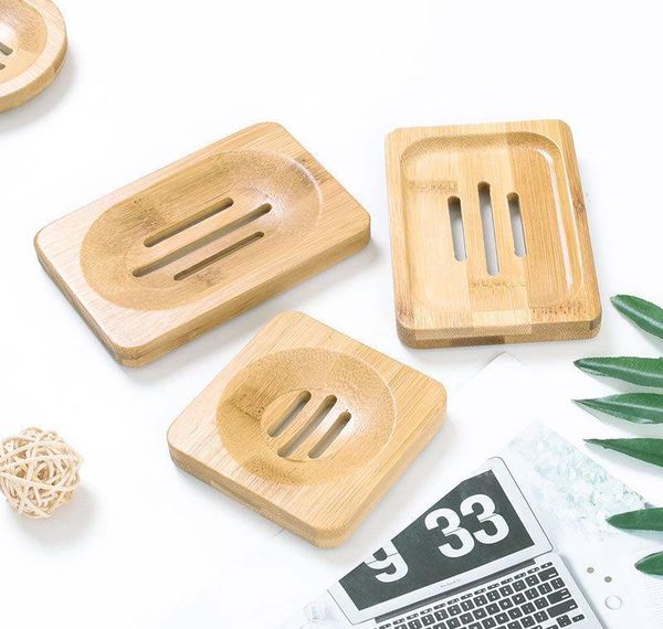 

soap dish bamboo round storage holder square natural durable drain rack degradable eco friendly bathr wmthtu mywjqq