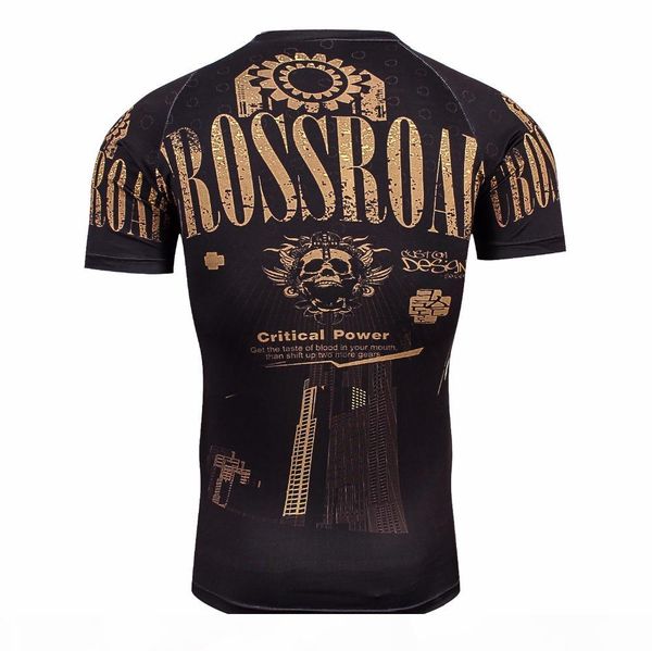 

wholesale-3d full prints t-shirts mens compression shirt base layer short sleeve workout fitness mma body building rashguard t-shirt, White;black