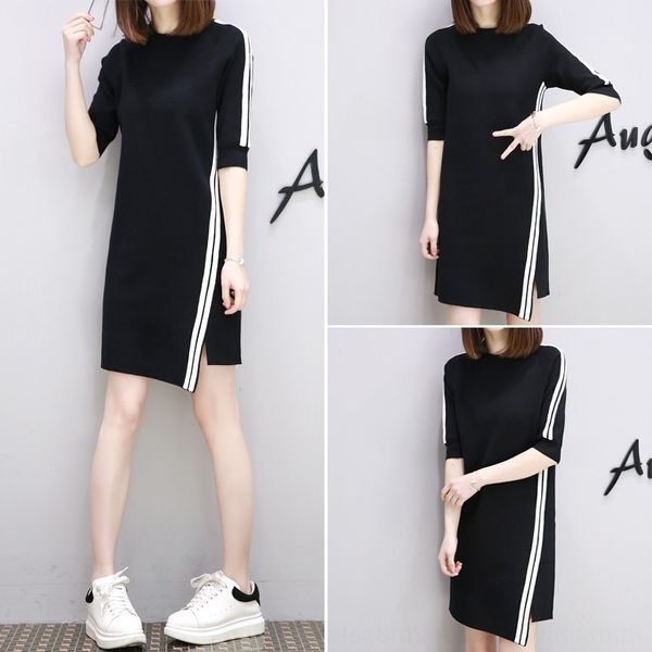 

blzpi 2020 new slim summer casual wear new fashion temperament length medium slim long skirt long skirt dress women 970t6, White