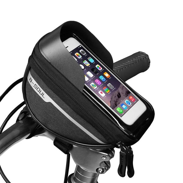 

b-soul mtb bike waterproof touch screen bicycle frame front tube cycling bag 4.7-6.5in mobile phone case mount bags
