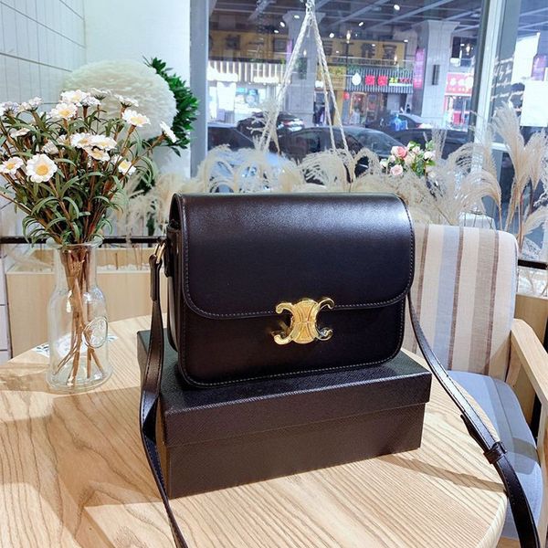 

anna's same cowhide small square mali arc de triomphe tofu solid single shoulder bag