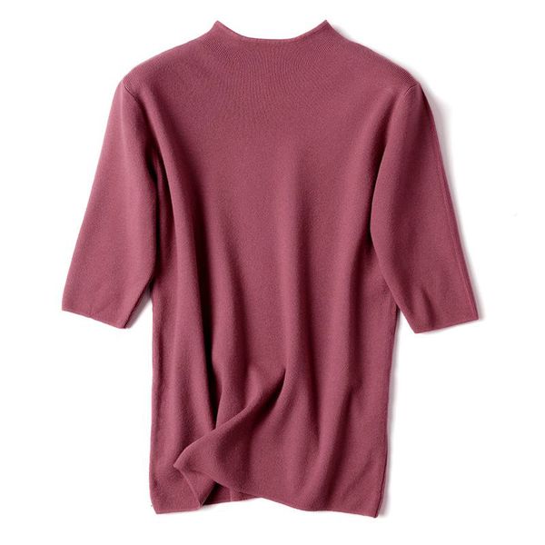 

2021 new half sleeve women turtleneck sweater autumn spring pullover soft female jumper black white tight sweaters pull femme vzu7, White;black