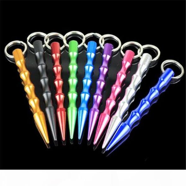 

fashion accessories aluminum self defense keychain mental stick car keychains personal safty key chain charm car keychain key chains, Silver