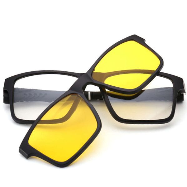 

set of 2020 new two piece magnetic suction tr90 polarizing sunglasses hanging neck mirror basketball sports glasses c4k3, White;black