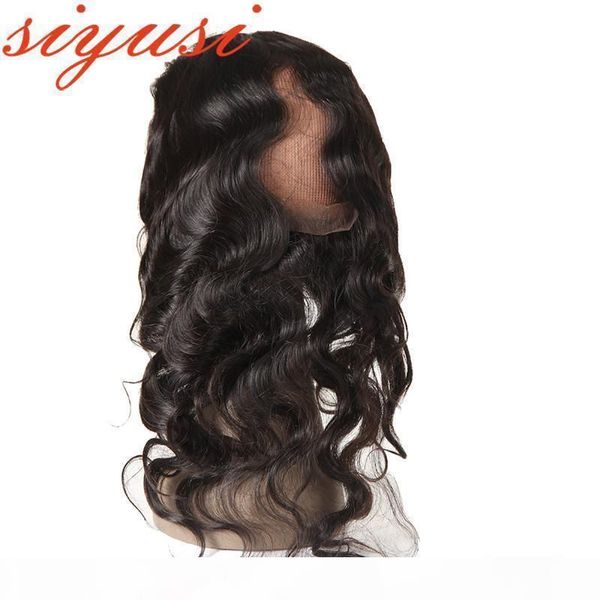 

brazilian virgin hair 360 lace frontal with bundle brazilian body wave remy human hair weave 3 bundles with frontal closure, Black;brown