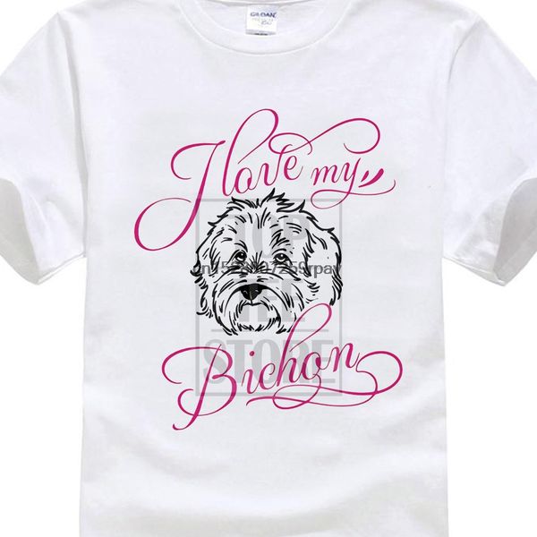 

funny cotton t shirts i love my bichon dog breed shirt pet owner mom dad o neck short sleeve tee for men sport hooded sweatshirt hoodie