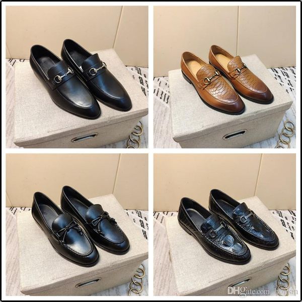 

mf luxury brands pointed toe leather shoes business men dress casual soft formal shoes breathable wedding loafers big size 45 22, Black