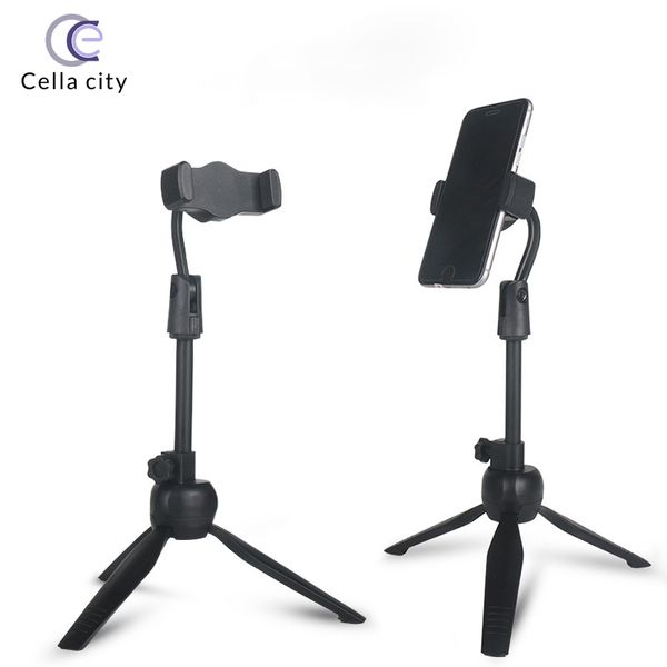 

mobile phone flexible tripod universal adjustable metal desktable holder stand for professional broadcasting