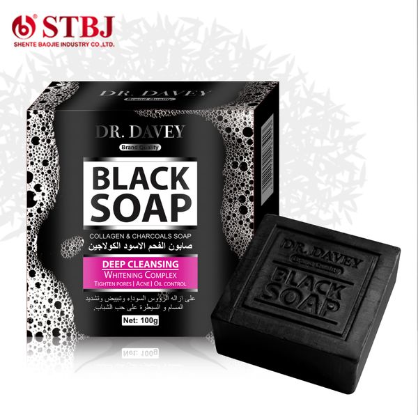 

handmade soap dr.davey bamboo charcoal black head beauty oil skin care