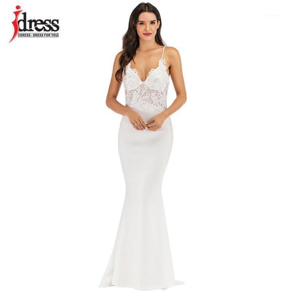 

idress plus size women clothing vestido longo ladies mermaid evening party maxi dress summer backless long white lace dress1, Black;gray