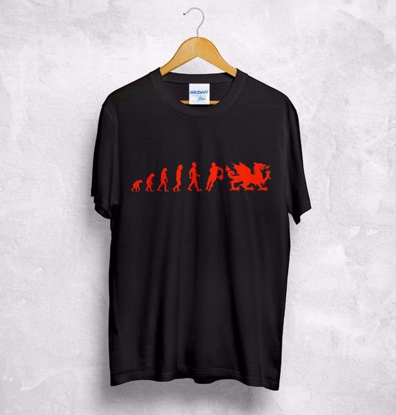 

спорт горячая продажа мужская мода o-образным вырезом футболки эволюция уэльса top национальный смешной подарок rugbyer создать свою собстве