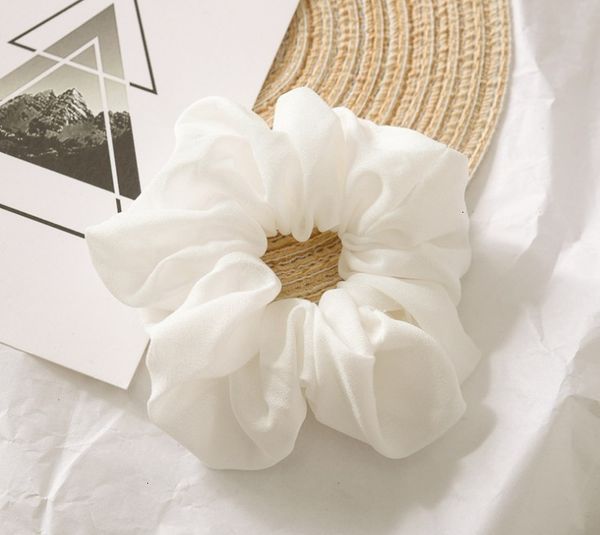 

fashion5iu1scrunchies 20 color women girls solid sweet chiffon elastic ring hair ties accessories ponytail holder hairbands rubber2
