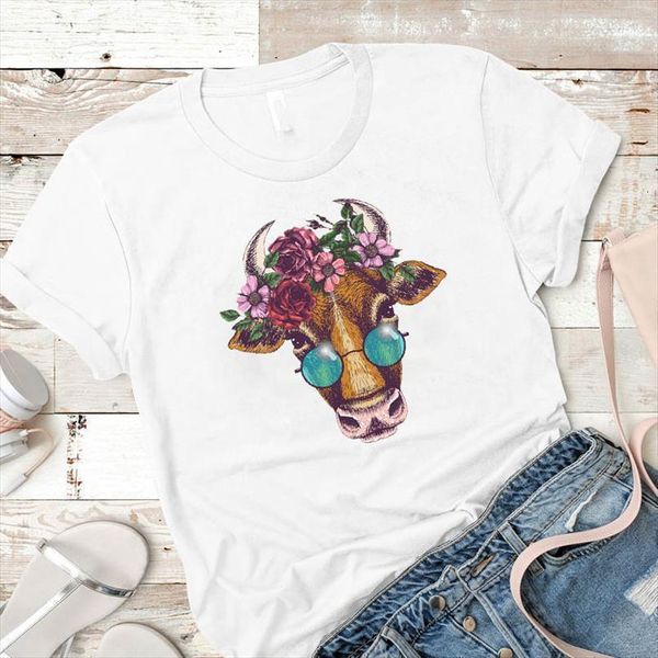 

women lady t shirt crazy donkey heifer printed tshirt ladies short sleeve tee shirt women female clothes graphic t-shirt, White