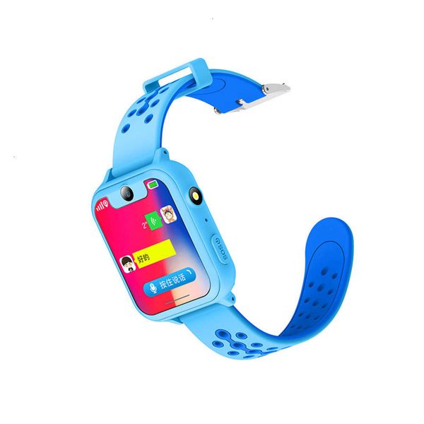 

smart new s6 children's lbs positioning touch color screen two way call sos student phone watch, Blue
