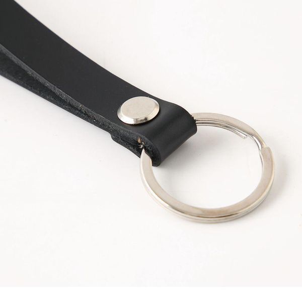

fashion handmade leather keychain crazy horse hide waist hanging car leather key chain cute wallet keychains key rope jllhqn