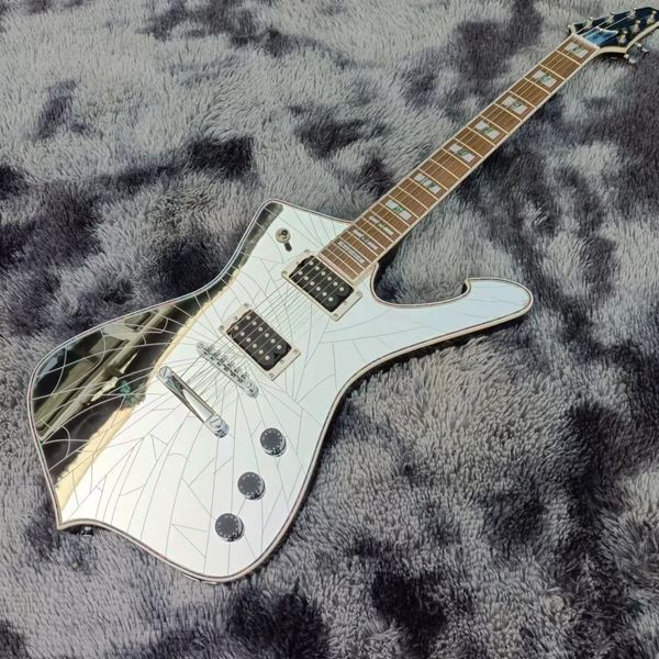 

broken mirror iceman electric guitar custom guitarra with open passive pickups