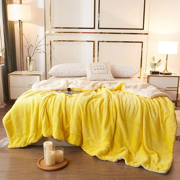 

blankets 150x200cm winter thicken warm coral fleece blanket double-sided soft cashmere bed throw bedroom bedding sheet