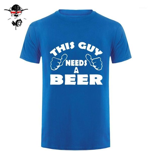Questo ragazzo ha bisogno di una birra divertente che beve regalo per le vacanze T-SHIRT ubriaca T-shirt stampata da uomo in cotone casual tshirt1