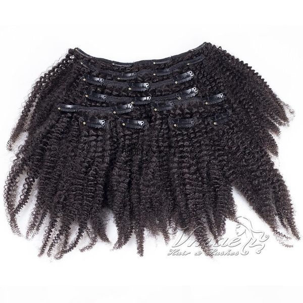 

vmae бирманского natural black 3c 4a 4b 4c 12 до 26 дюймов зажим 100г 120г virgin необработанного remy выдвижения человеческих волос в