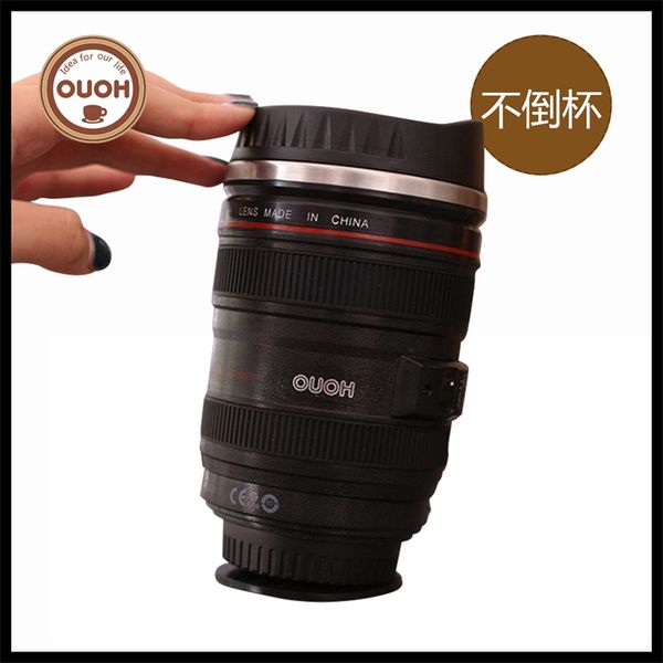 

water cup camera lens stainless steel office glass do not pour creative gift magic power mug factory direct selling 19 8ay p1